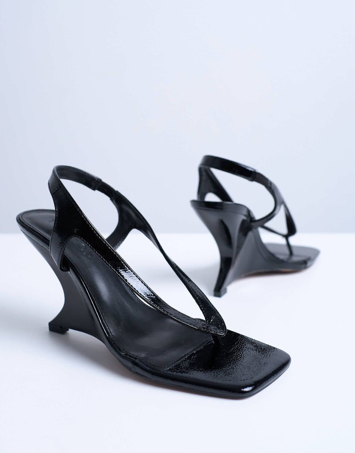 Topshop Indie wedge sandal in black