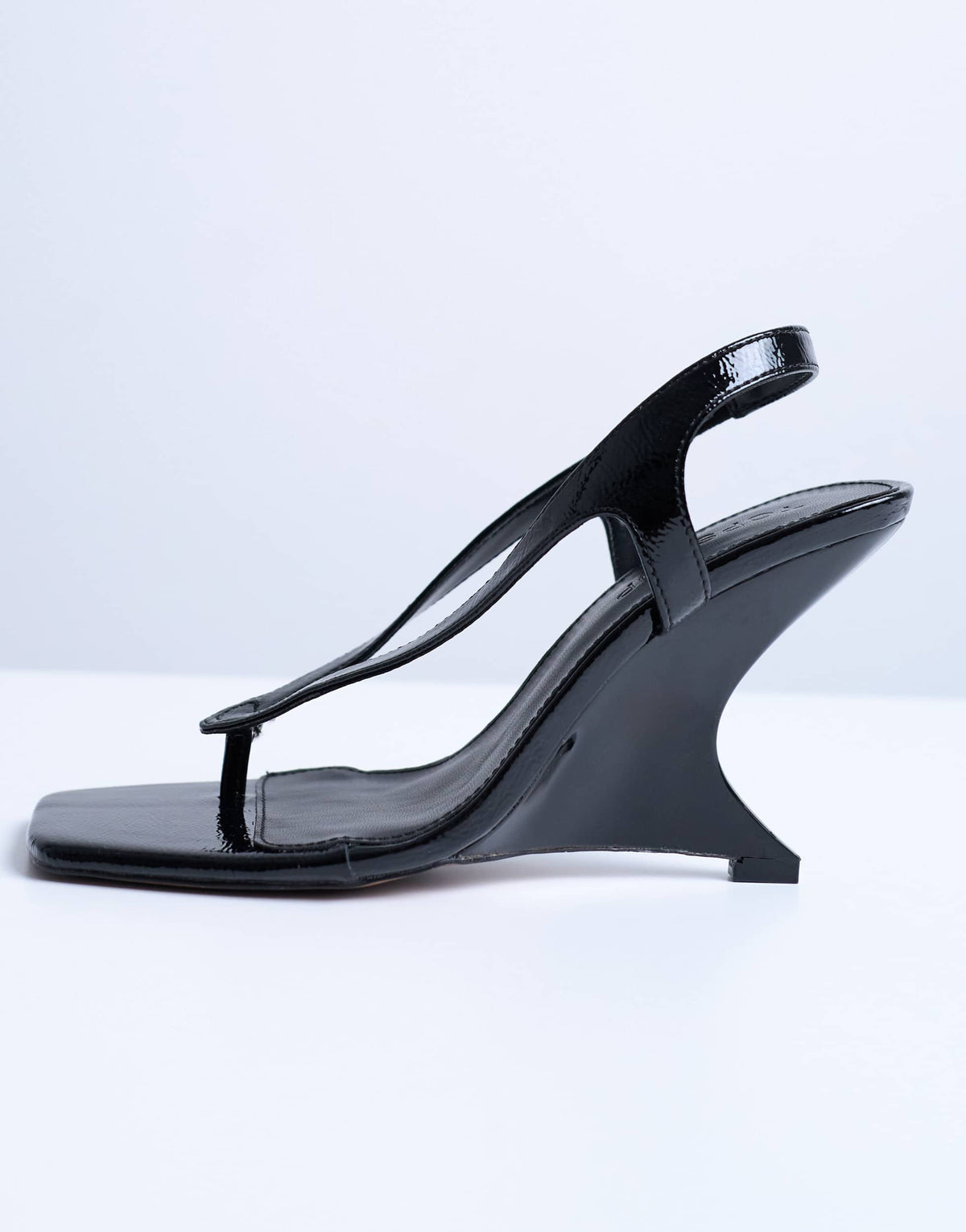 Topshop Indie wedge sandal in black