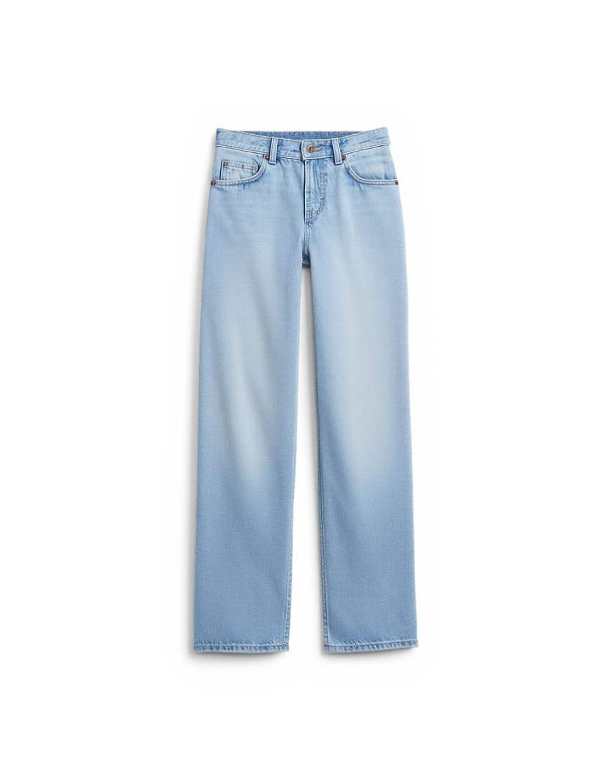 Topshop Petite Cinch low rise relaxed jean in bleach