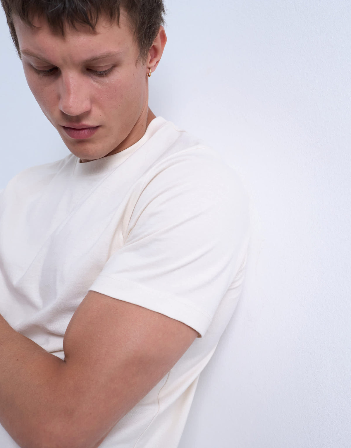 Topman classic fit t-shirt in ecru