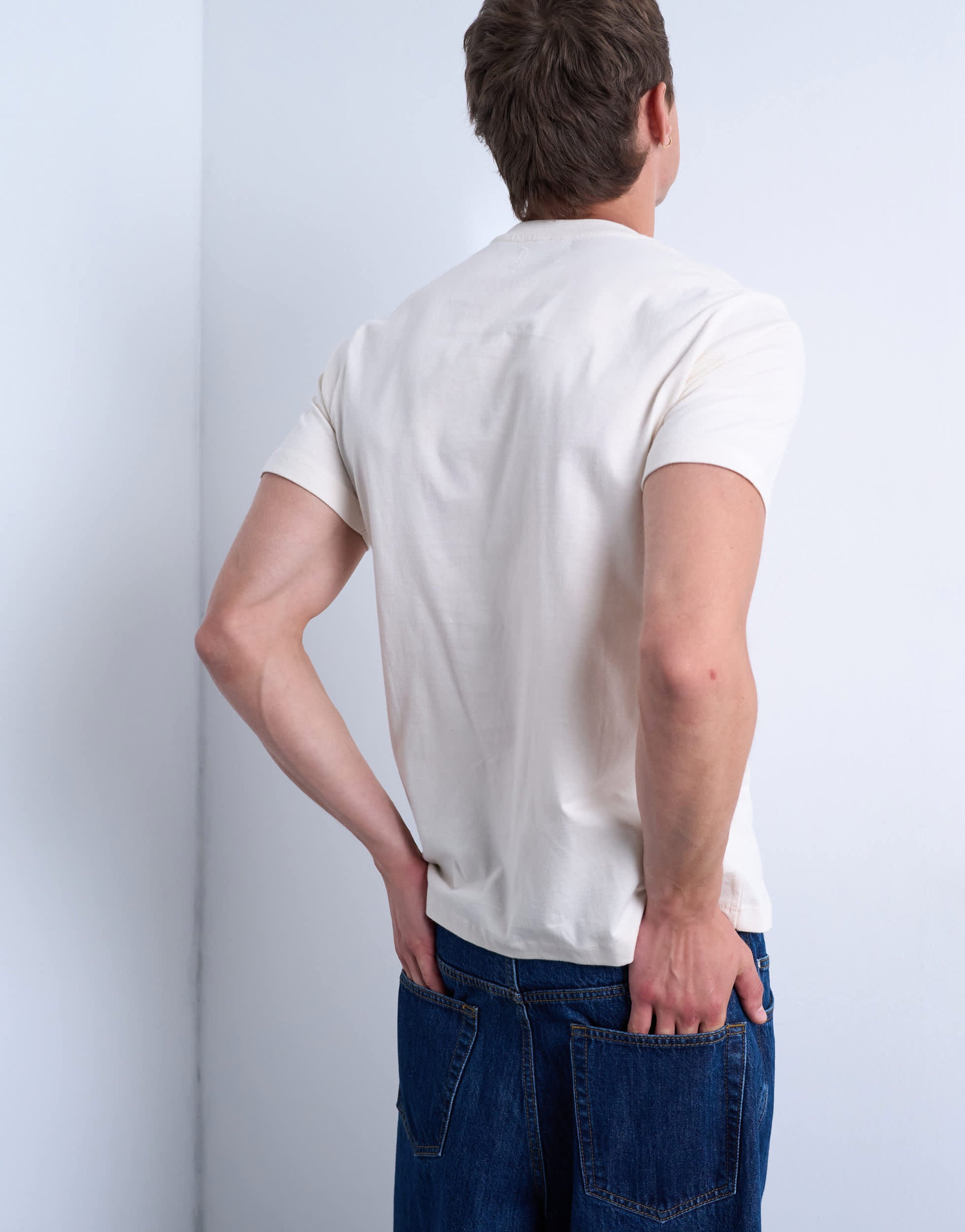 Topman classic fit t-shirt in ecru