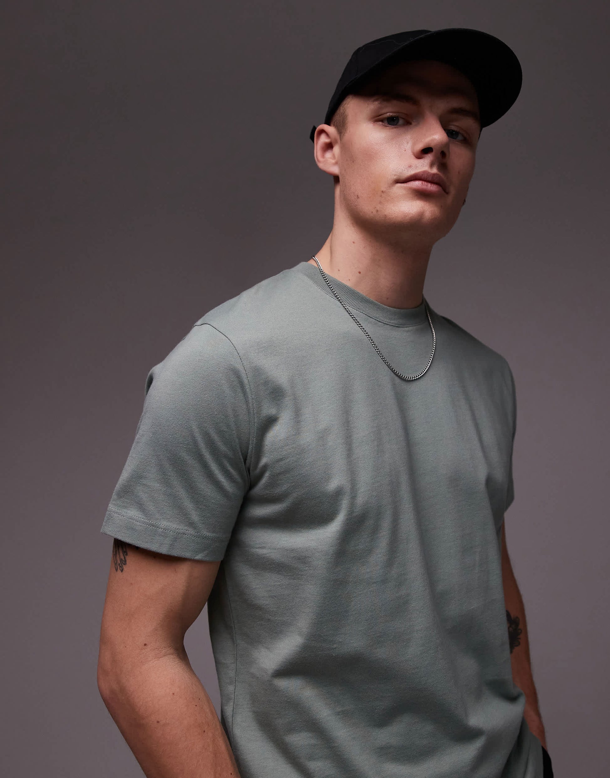 Topman classic fit t-shirt in sage