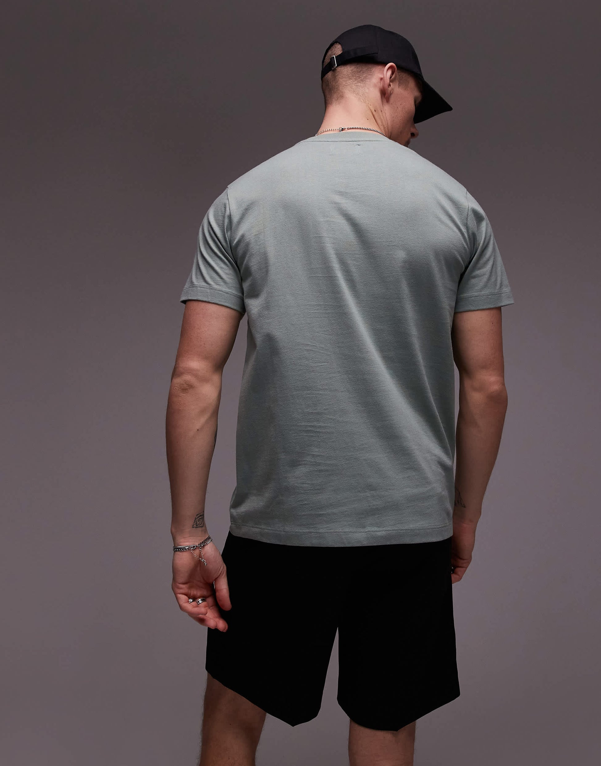 Topman classic fit t-shirt in sage