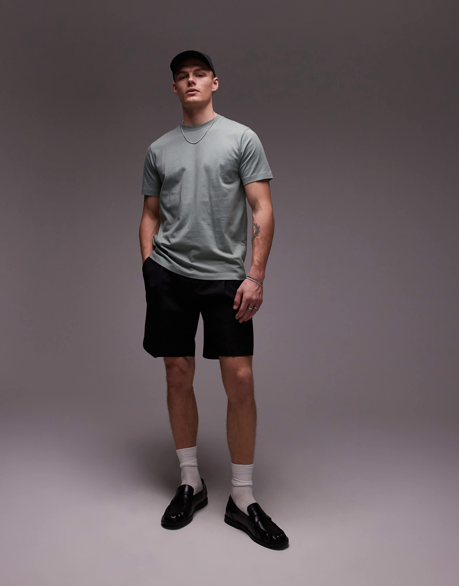 Topman classic fit t-shirt in sage