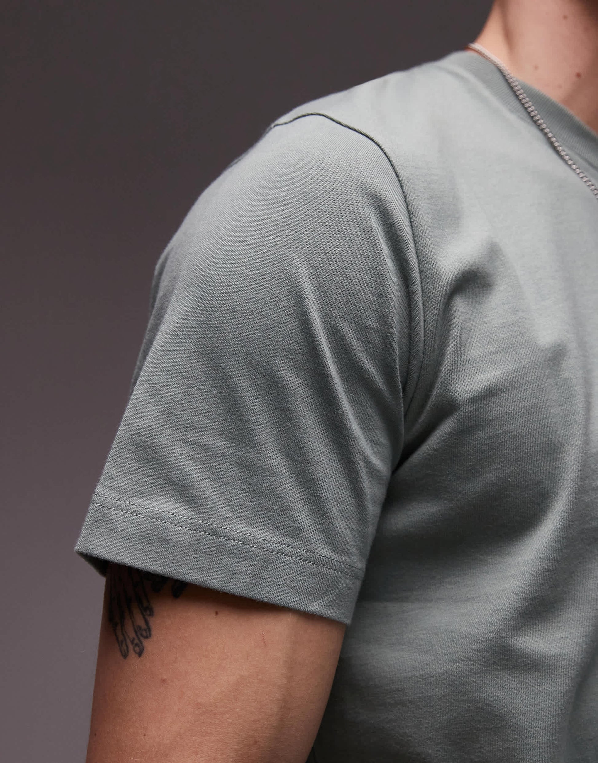 Topman classic fit t-shirt in sage