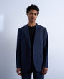 Topman relaxed wool touch suit jacket in navy