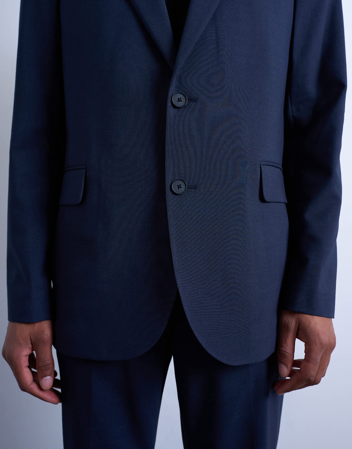 Topman relaxed wool touch suit jacket in navy