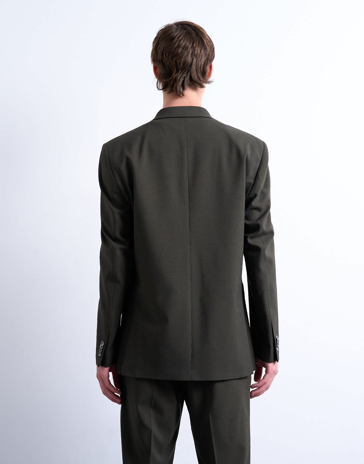 Topman relaxed wool touch suit jacket in dark green