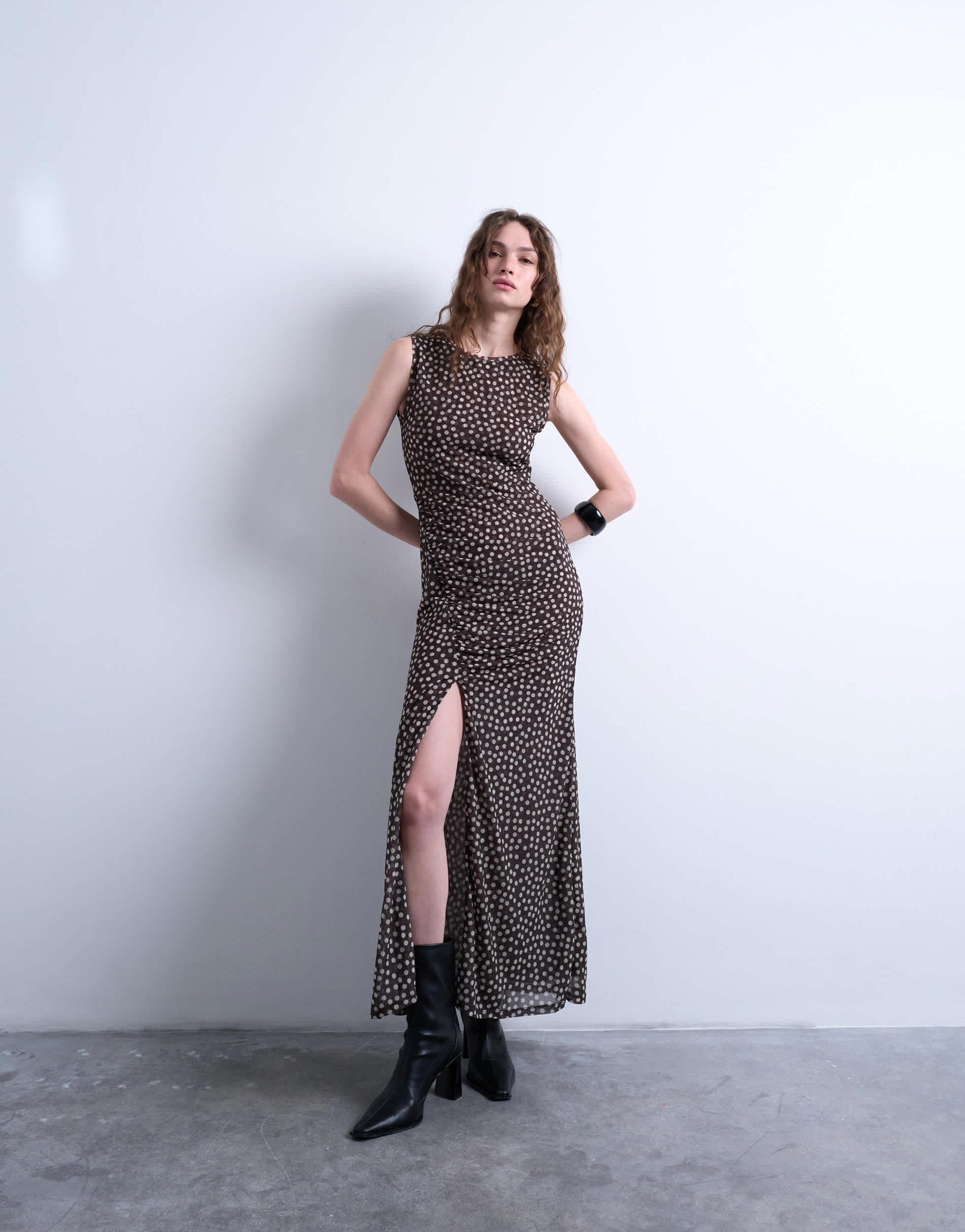 topshop ruched dress Topshop - Midi Dress - Women - Viscose - 14 US