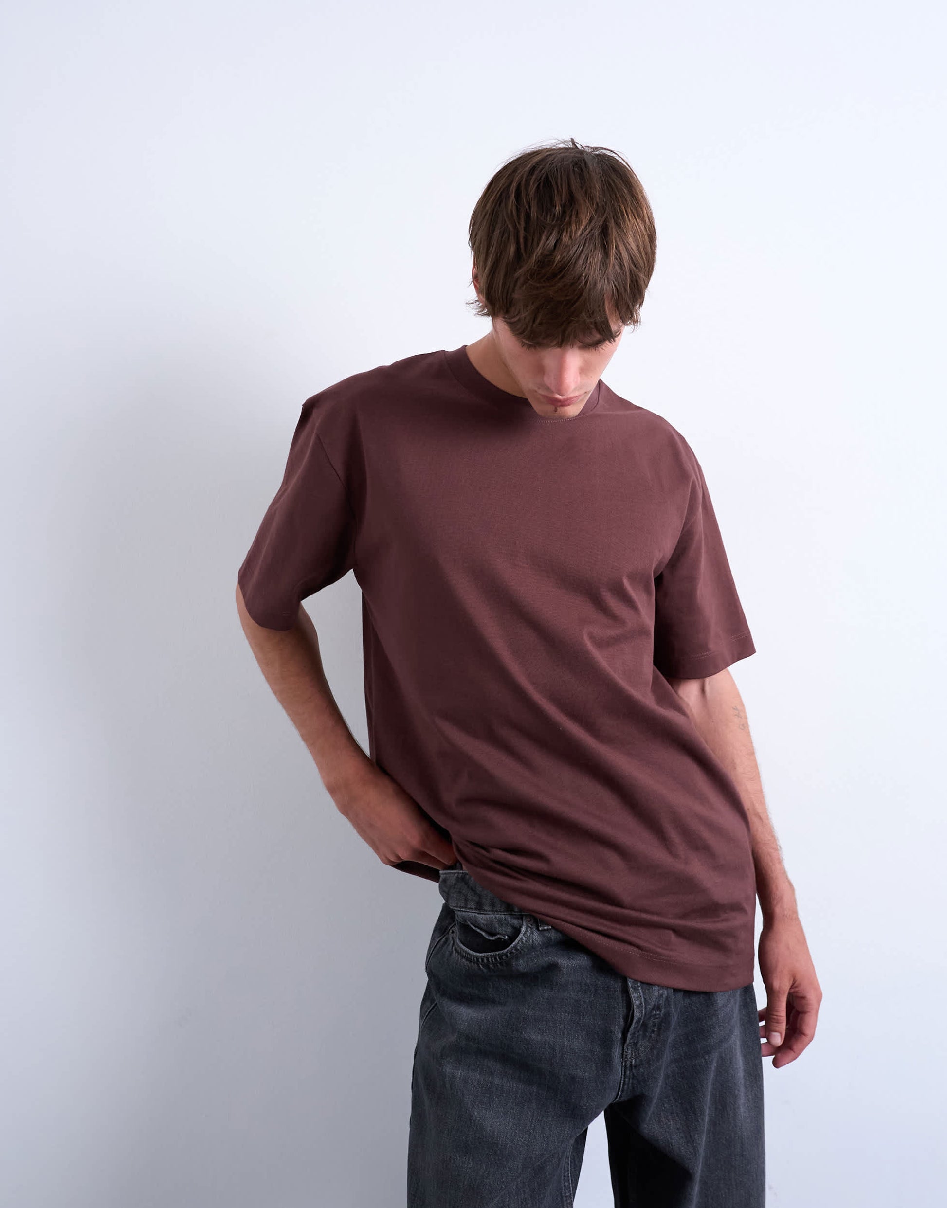 Toman relaxed fit t-shirt in brown
