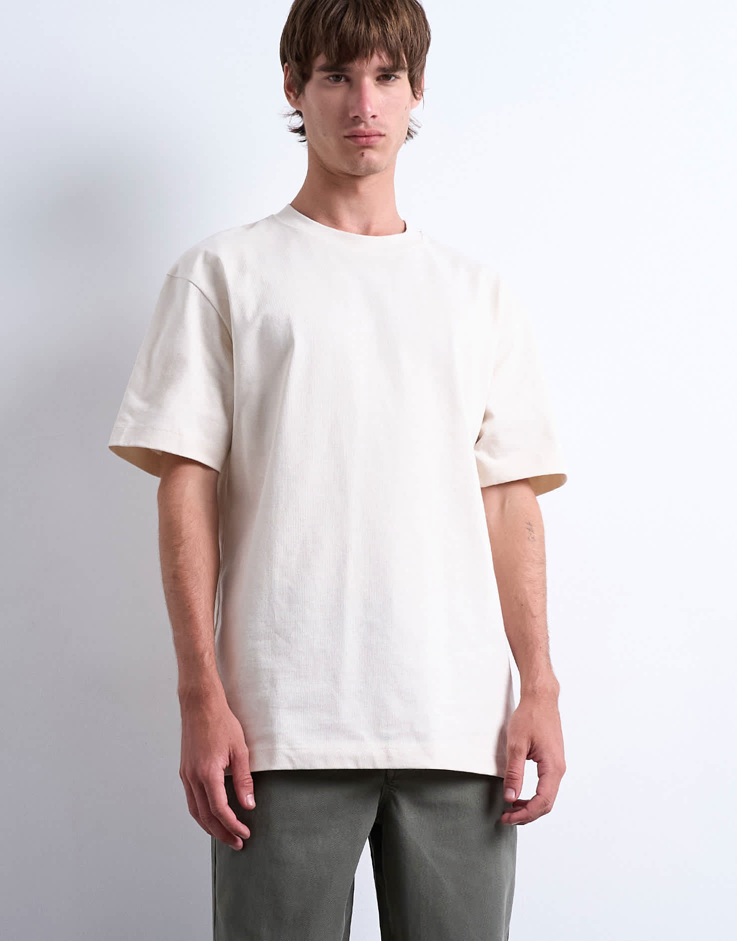 Topman Relaxed Fit T-Shirt in Ecru