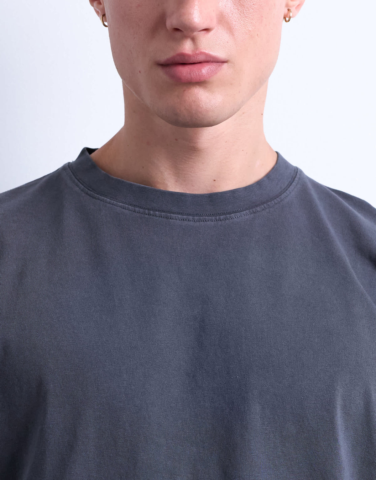 Topman boxy oversized t-shirt in washed charcoal