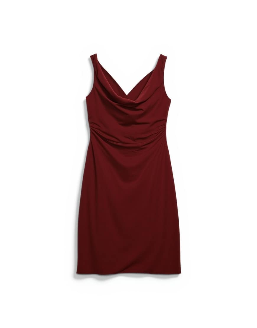 Topshop twist shoulder velvet cami mini dress in tabacco