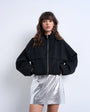 Topshop seamed detail faux leather mini in metallic