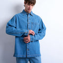 Surchemise en jean coupe regular Topman bleu délavé
