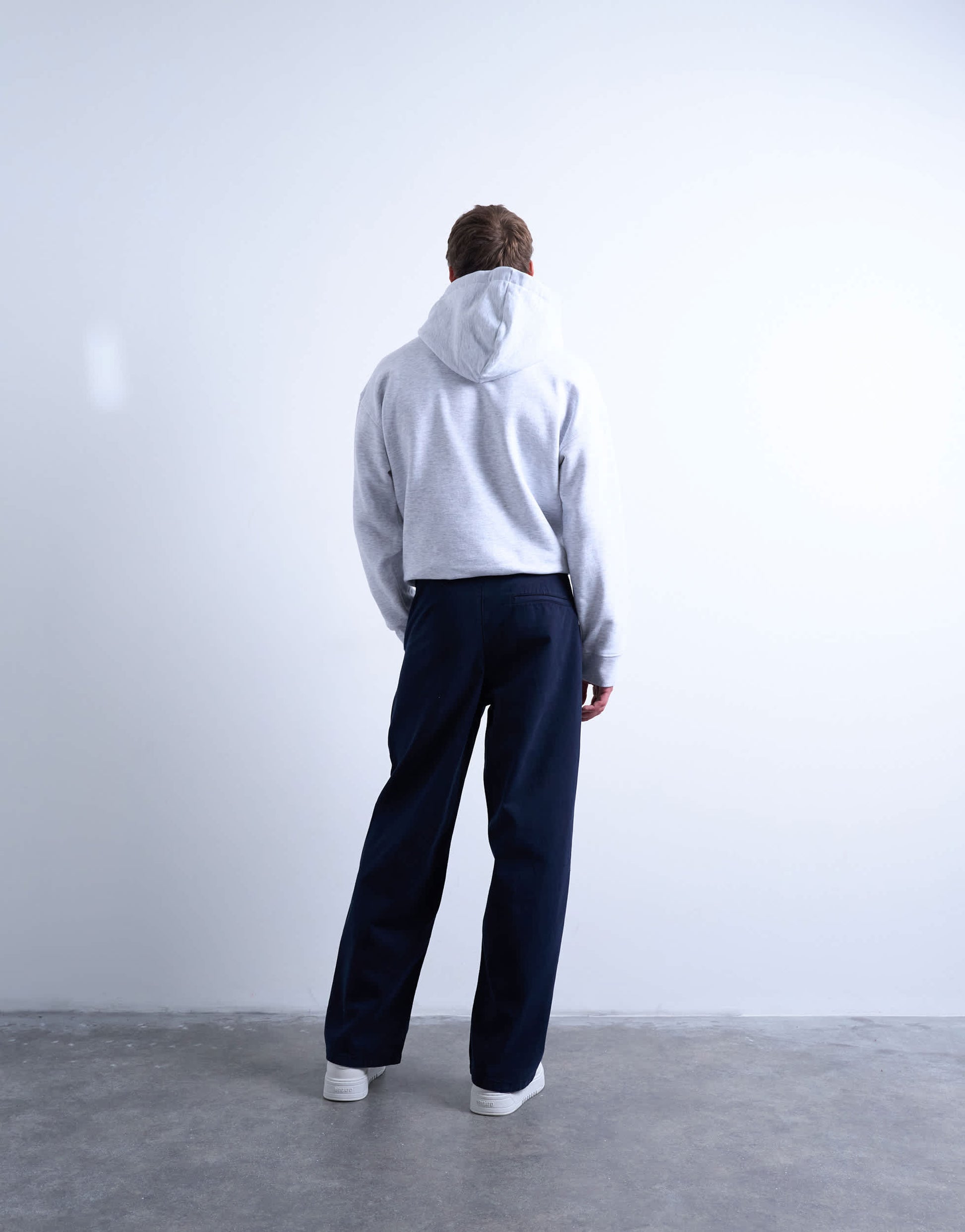 Topman baggy fit twill chino in navy