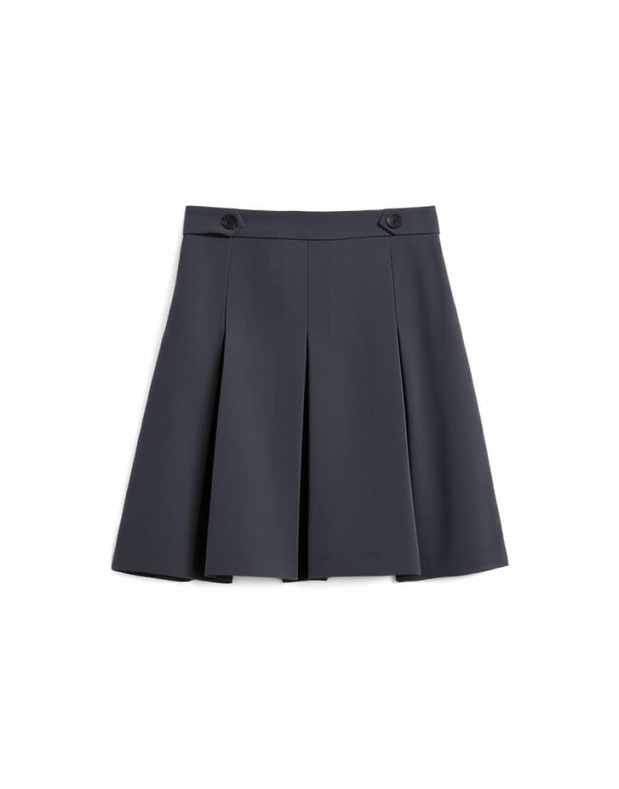 Topshop box pleat grey mini skirt