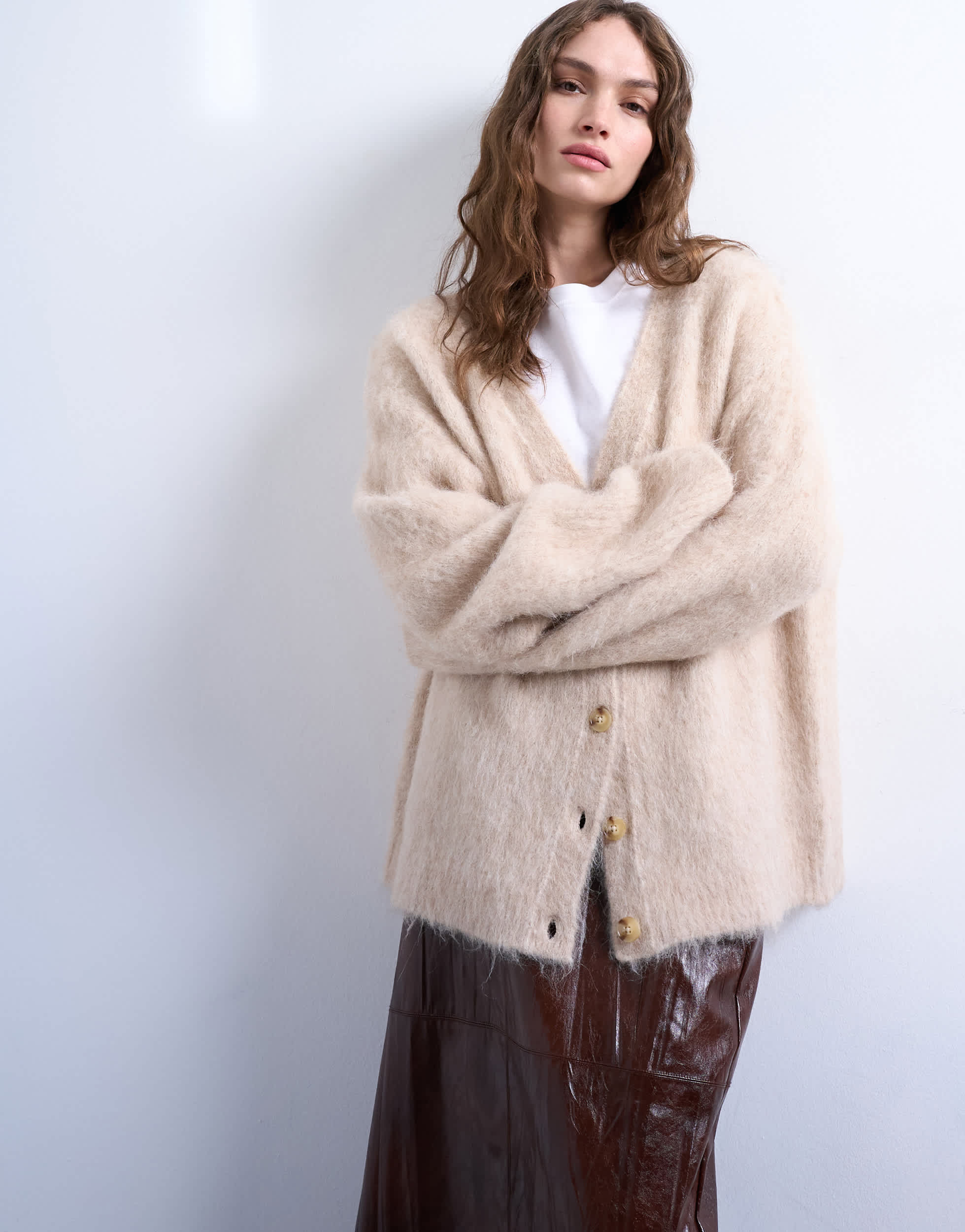 Gilet Topshop en maille d'alpaga premium beige