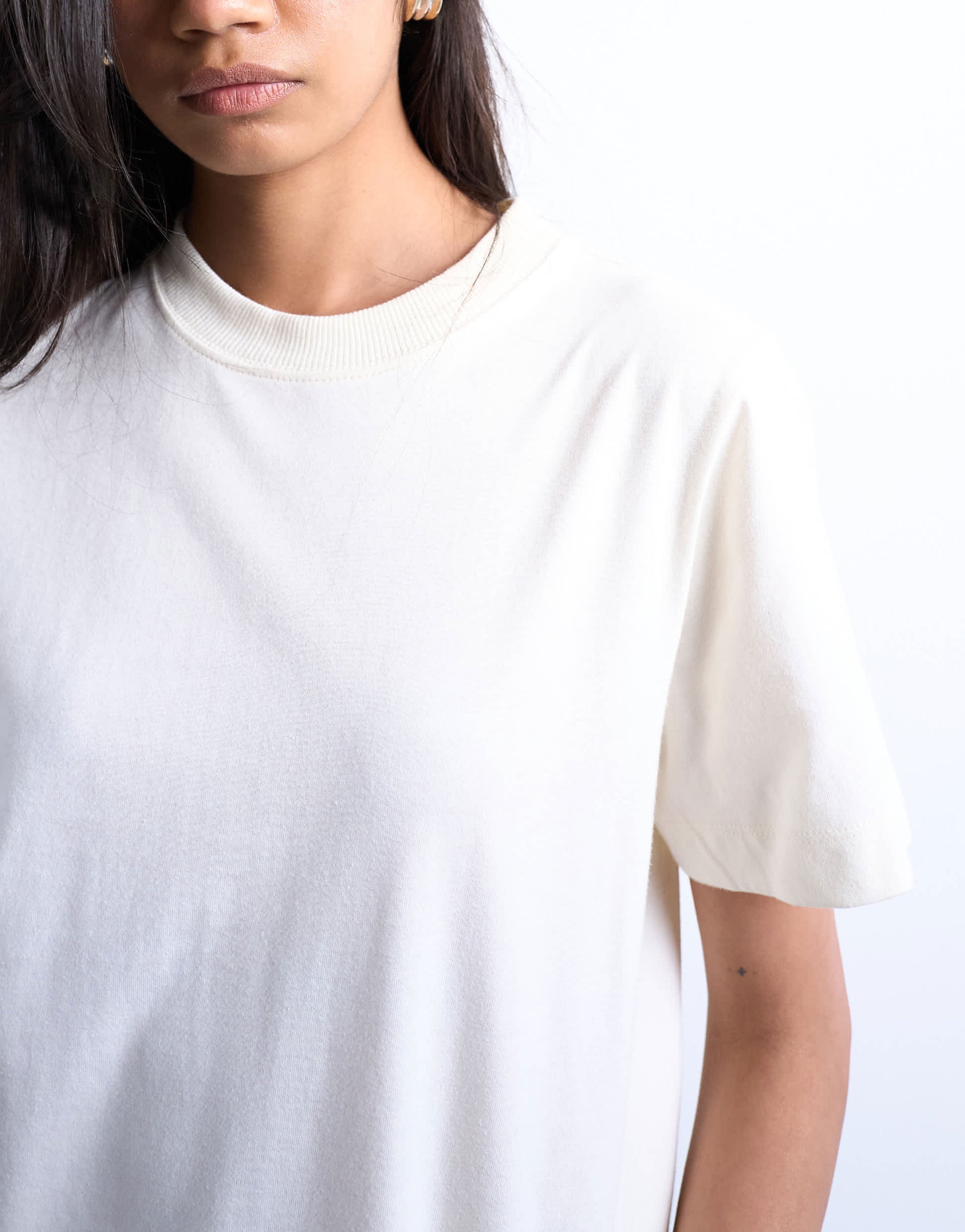 Topshop boxy tee in ecru