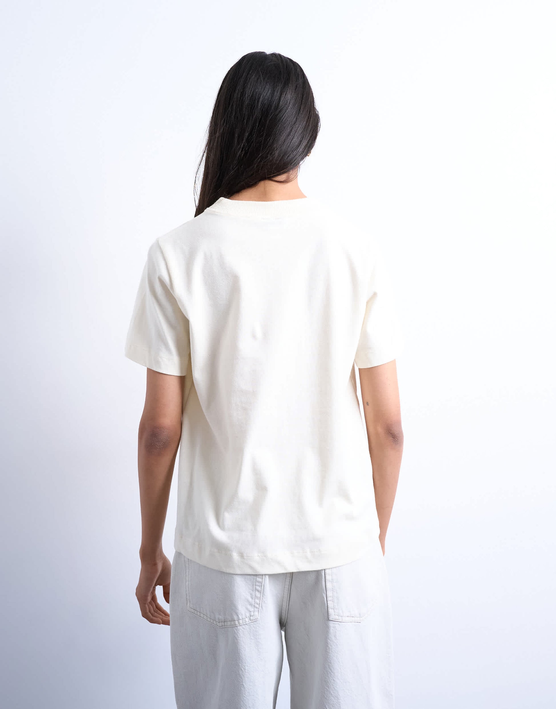 Topshop boxy tee in ecru