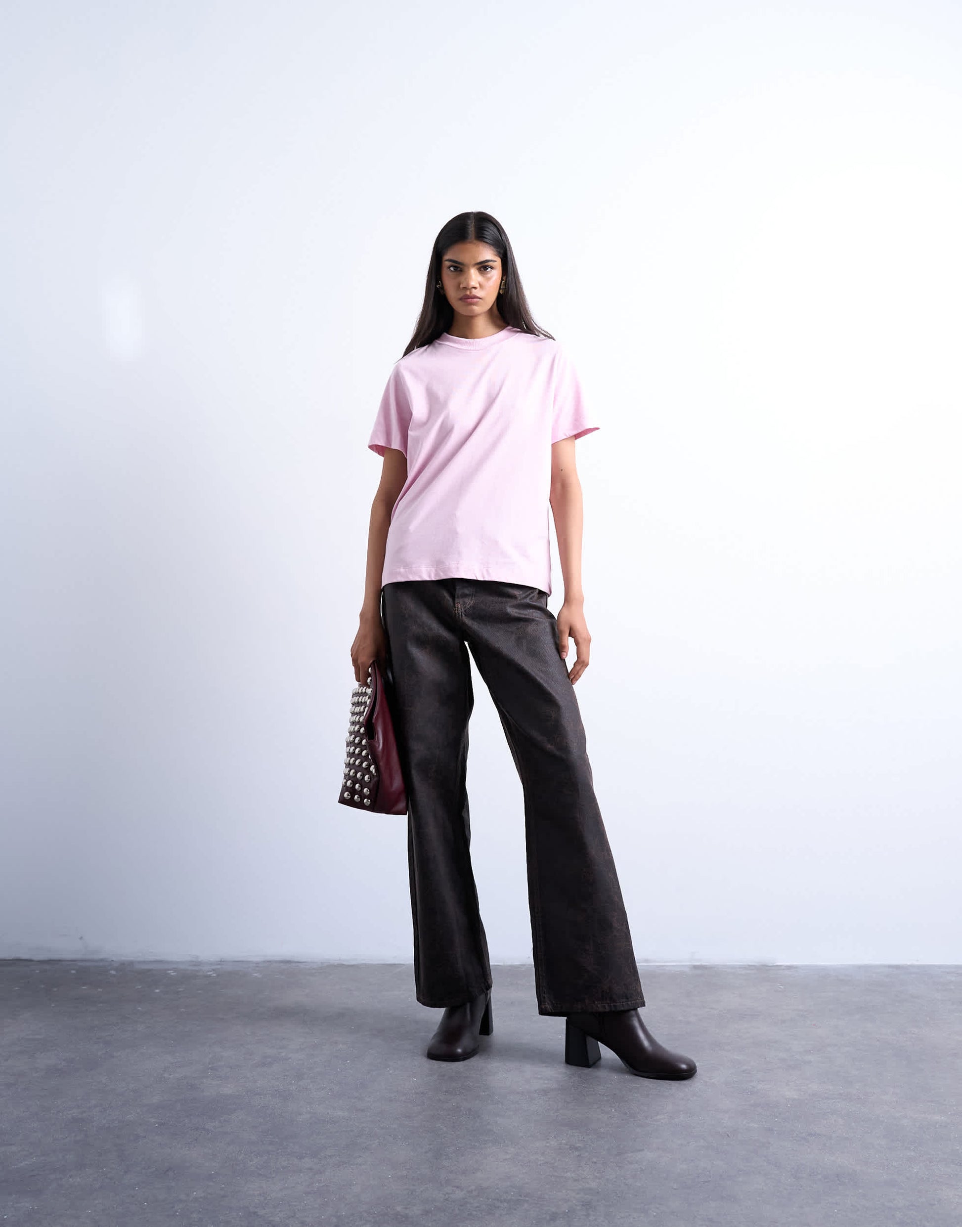 Topshop classic tee in pink