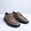 Topshop Banks real suede leather lace up shoe in taupe