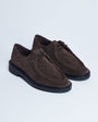 Topshop Banks suede leather lace up shoe in chocolate