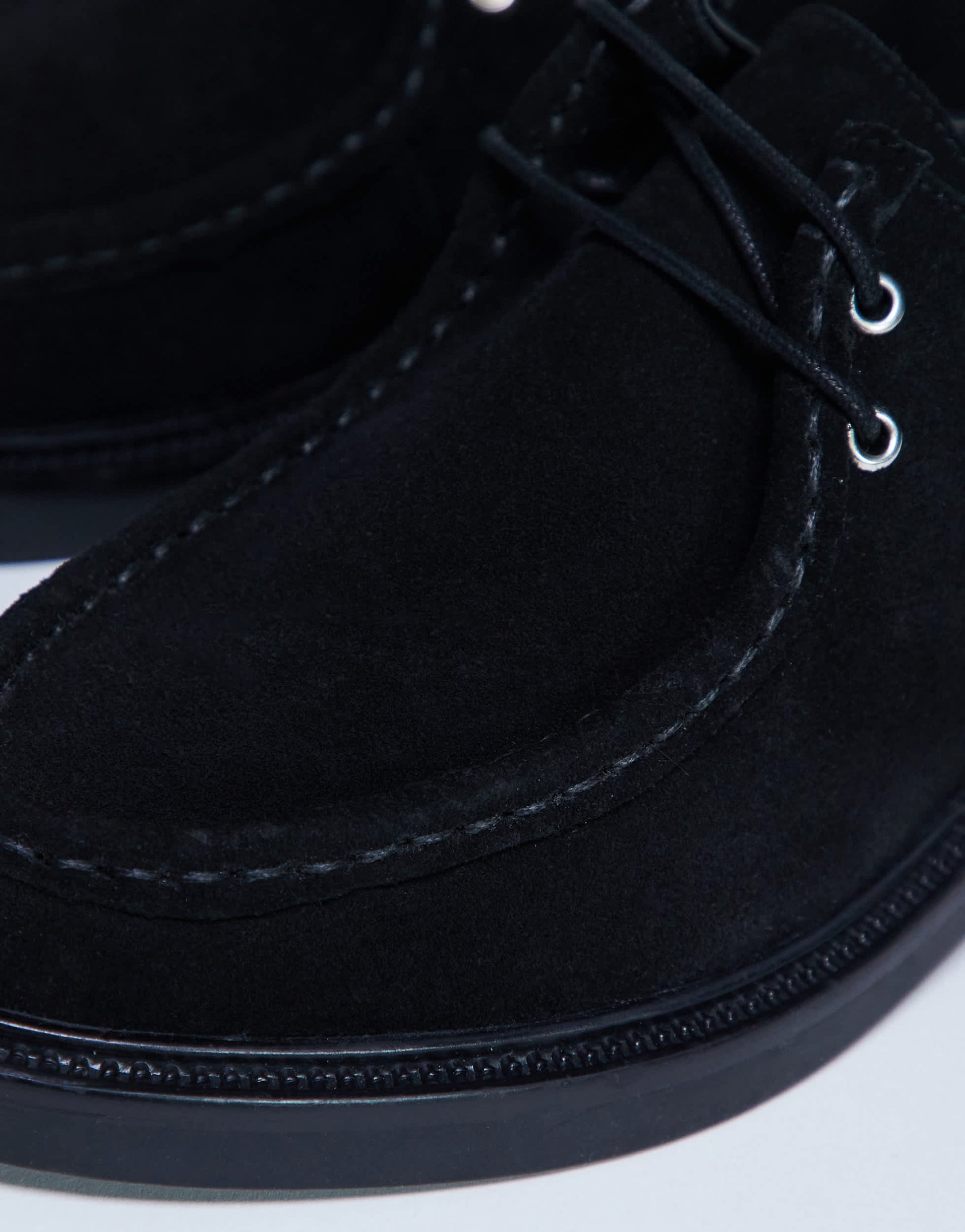 Topshop Banks real suede leather lace up shoe in black