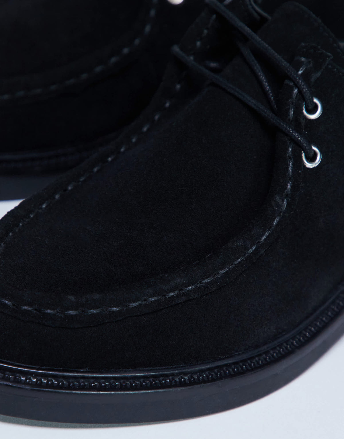 Topshop Banks real suede leather lace up shoe in black