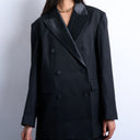 Topshop 6 button double breasted tuxedo suit blazer co ord in black