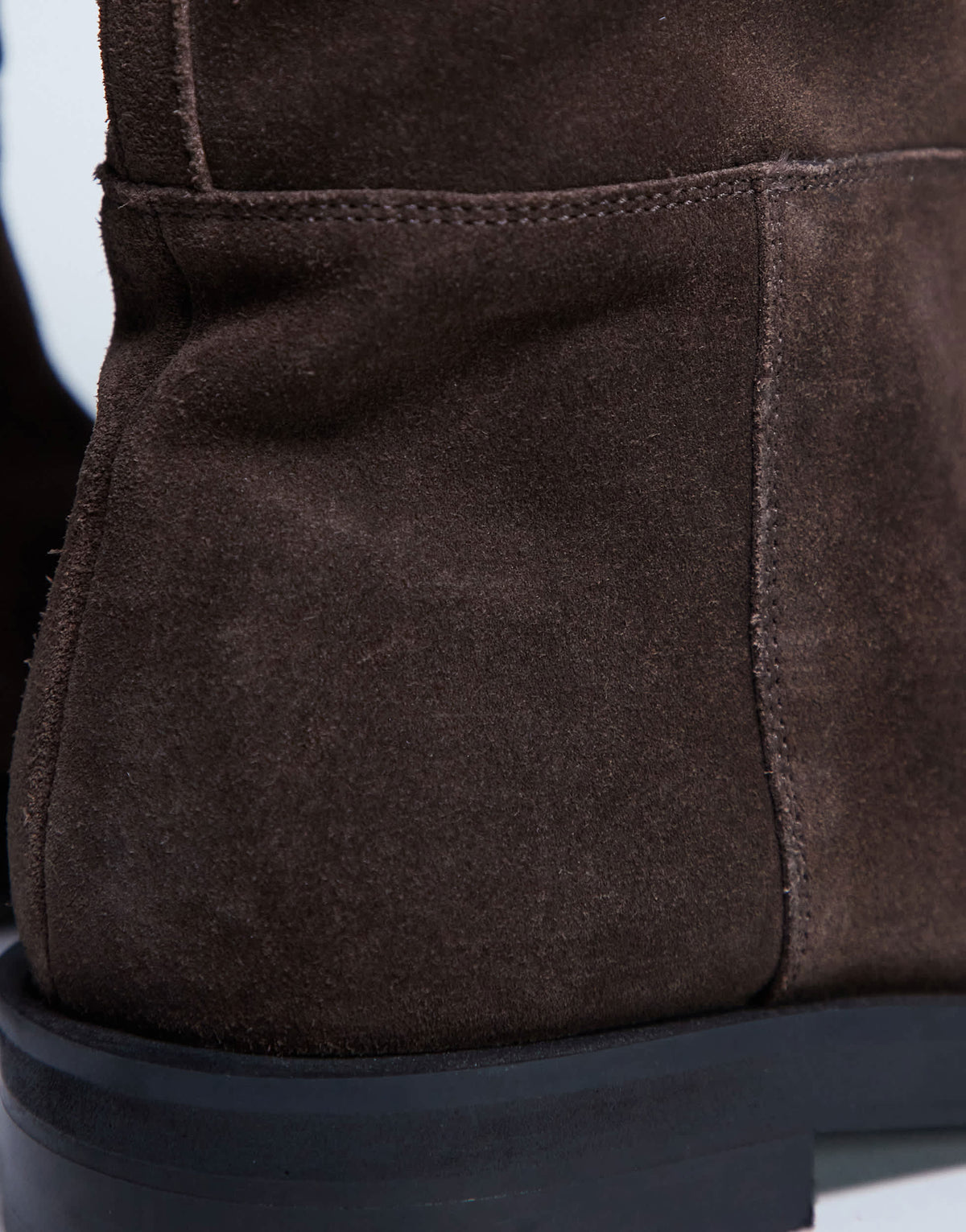 Topshop Rory real suede leather riding boots in chocolate