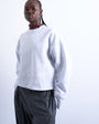Topshop premium heavyweight oversized sweat in ash grey