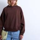 Topshop ultimate hoodie in chocolate brown