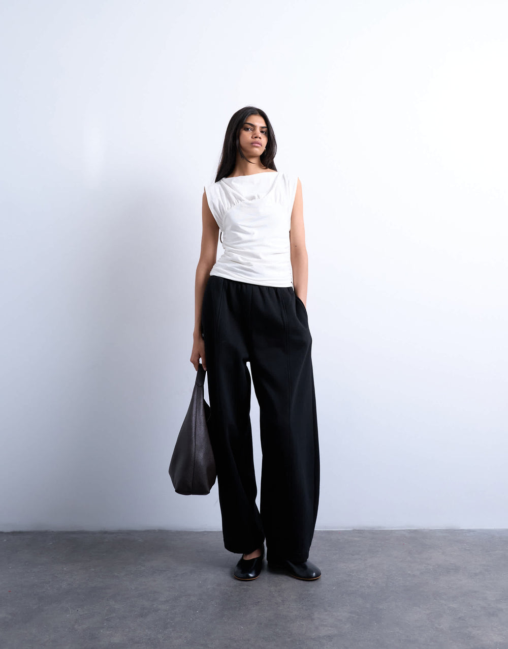Topshop balloon jogger in black