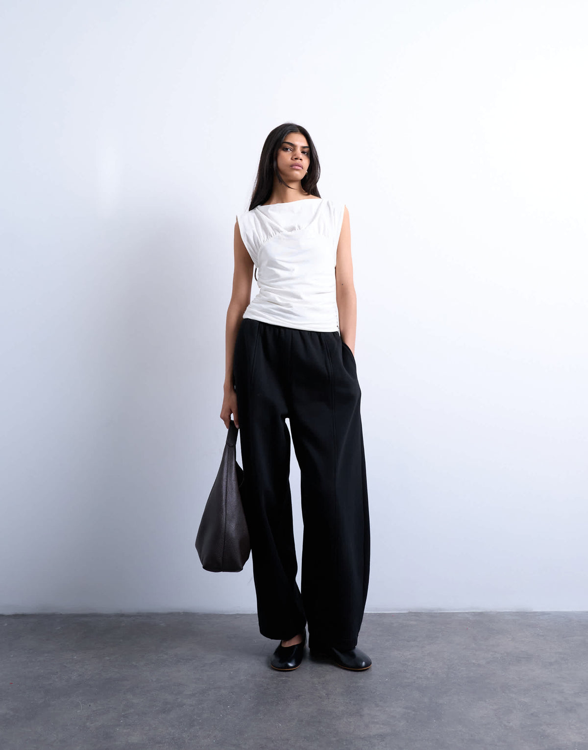 Topshop balloon jogger in black