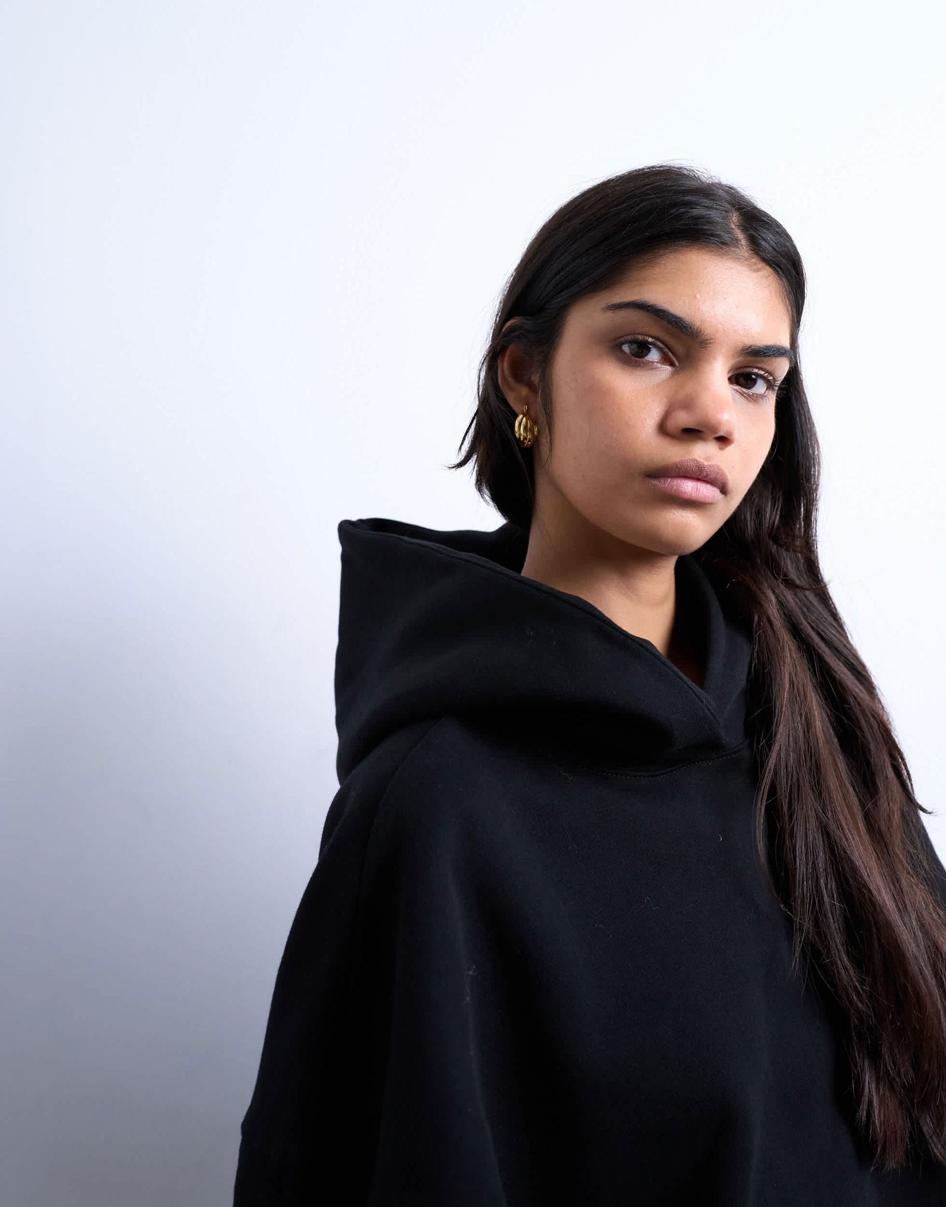 Topshop ultimate hoodie in black