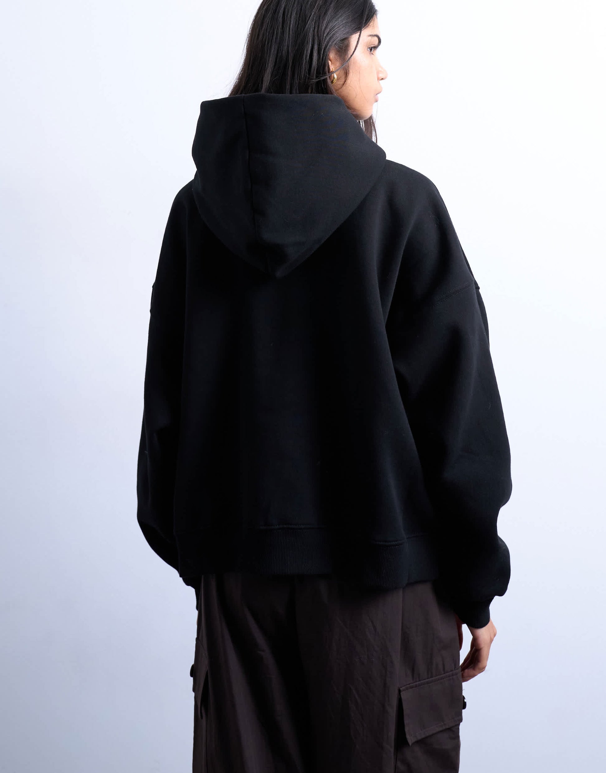Topshop ultimate hoodie in black