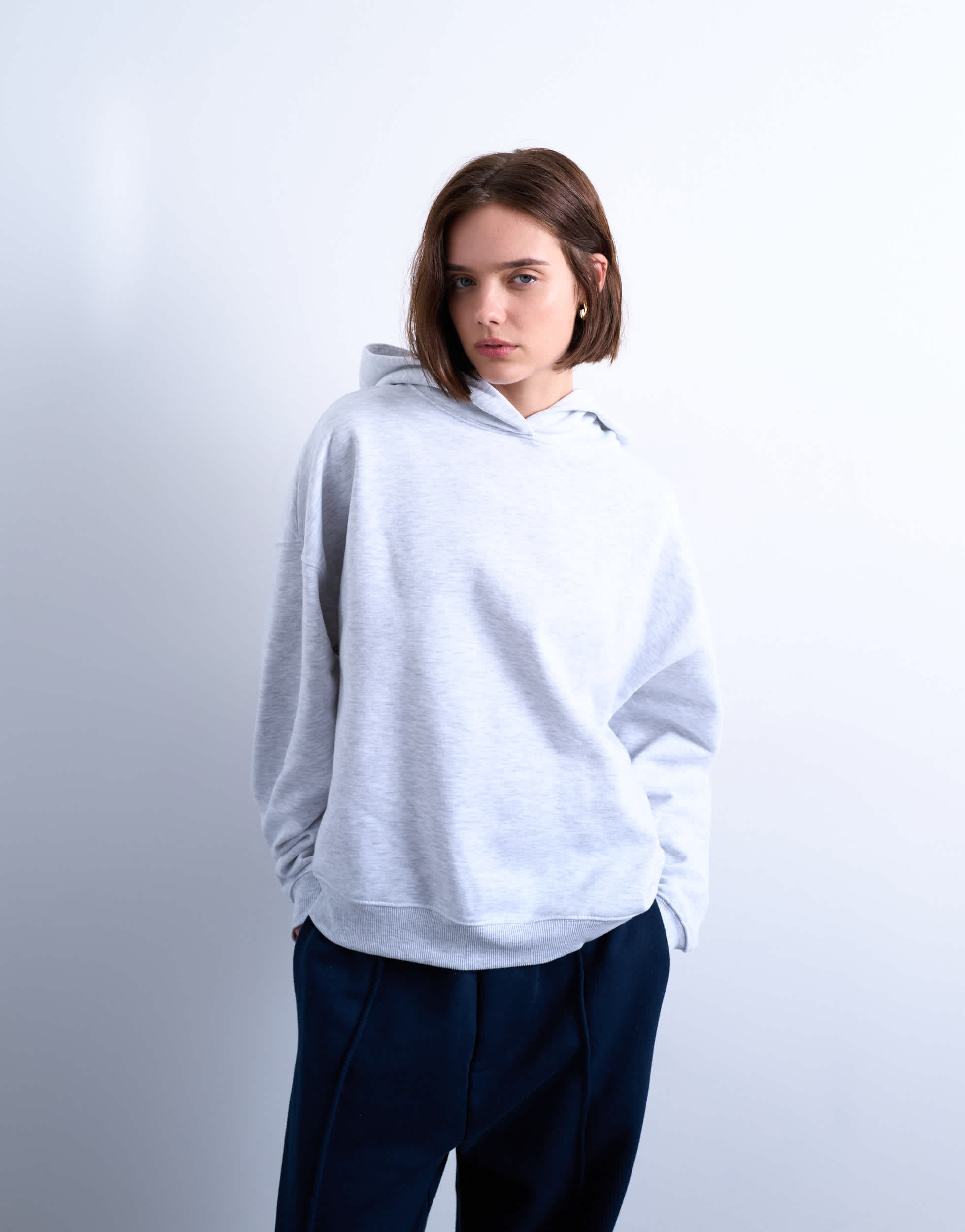 Topshop ultimate hoodie in ash grey