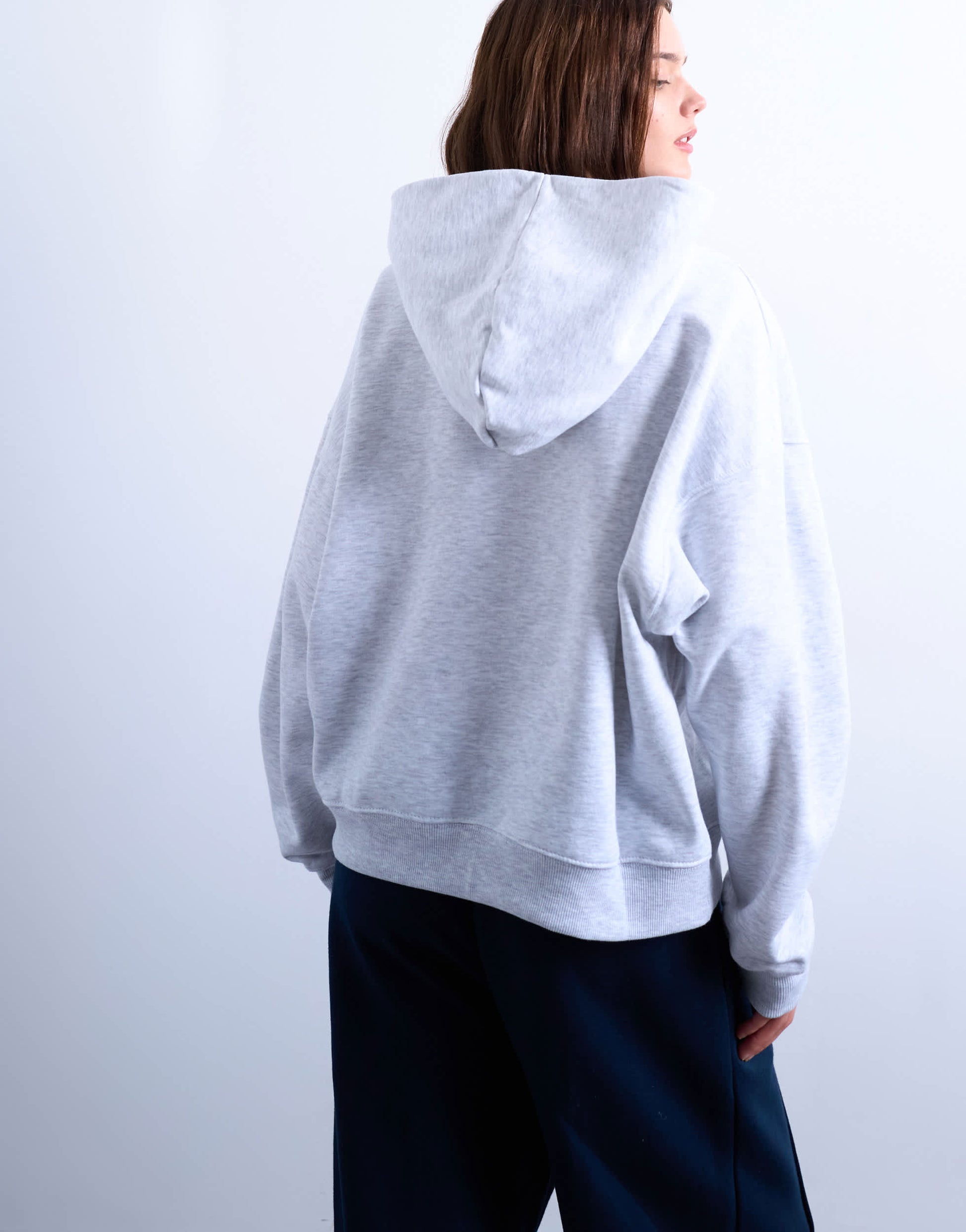 Topshop ultimate hoodie in ash grey