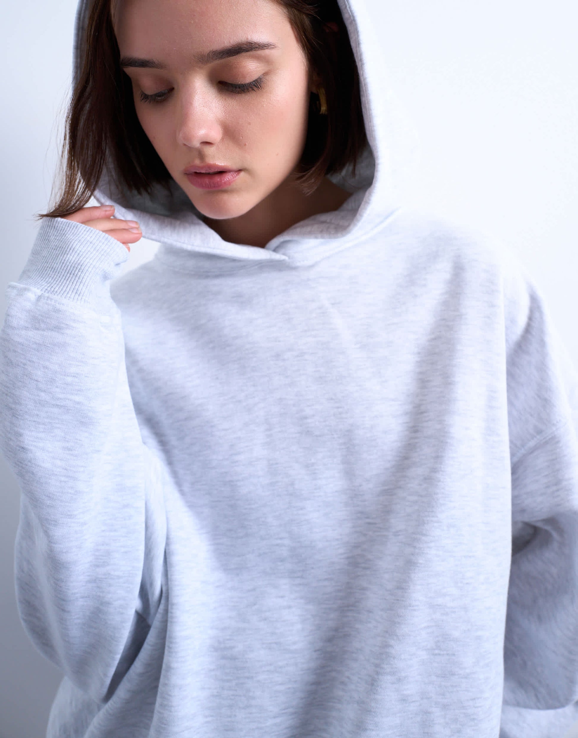 Topshop ultimate hoodie in ash grey