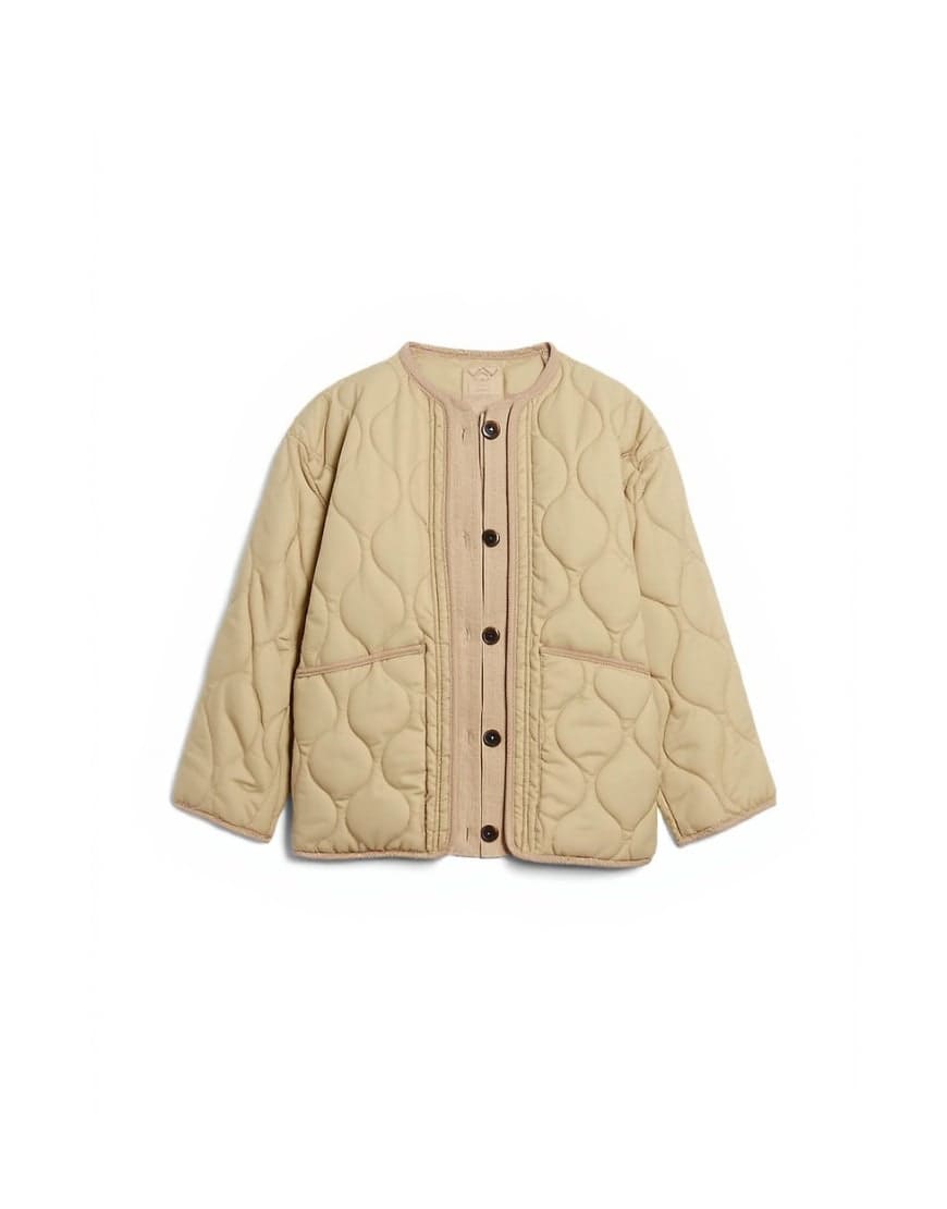 Topshop double layer fronted liner jacket in sand