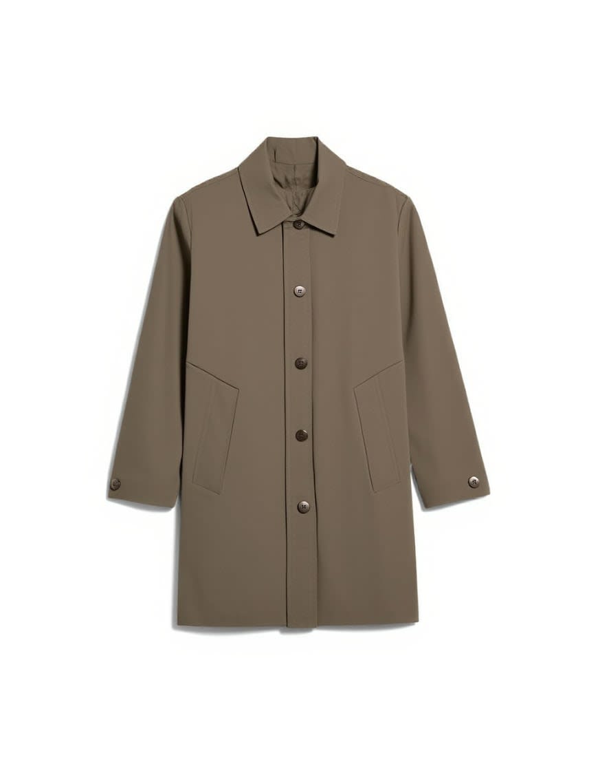 Topman cotton mac in khaki