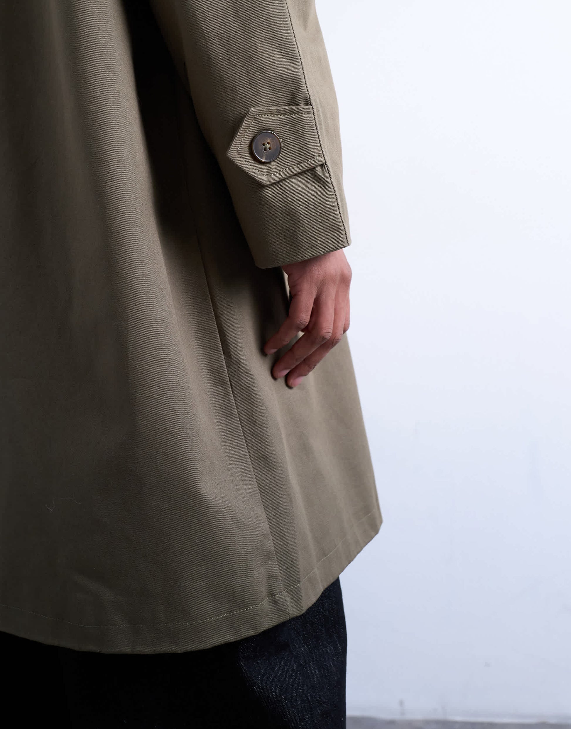 Topman cotton mac in khaki