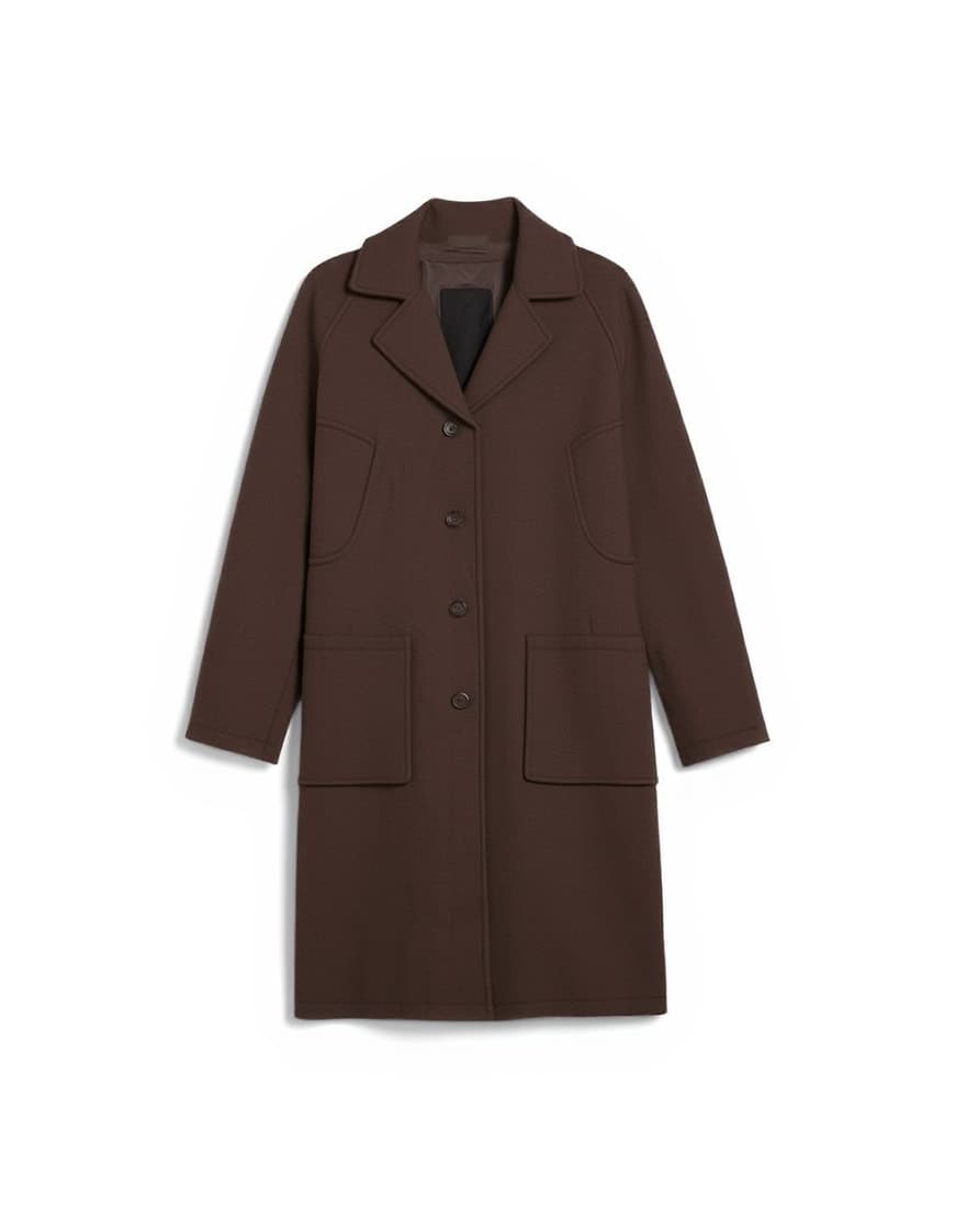 Topman premium wool blend raglan over coat in chocolate