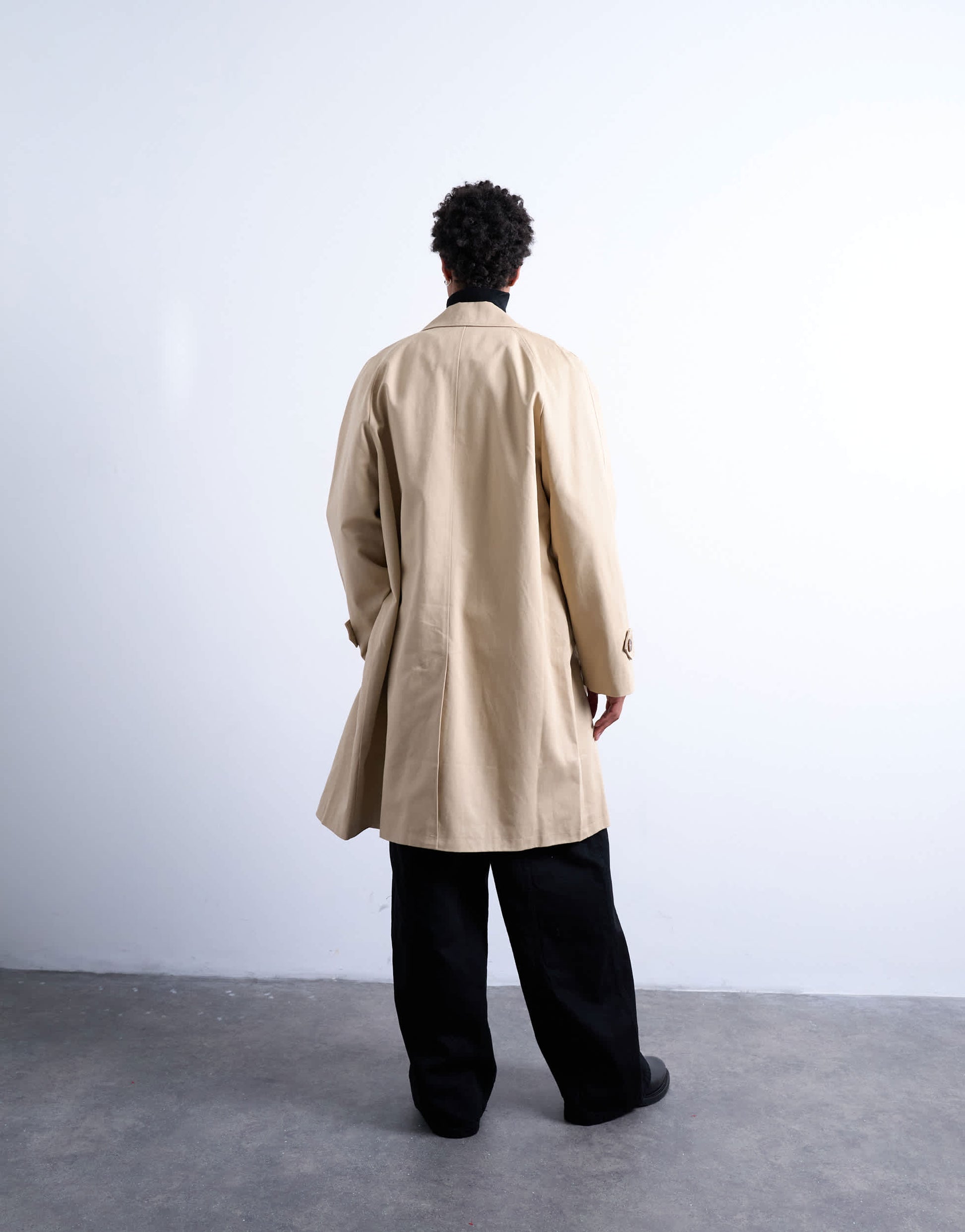 Topman cotton mac in stone