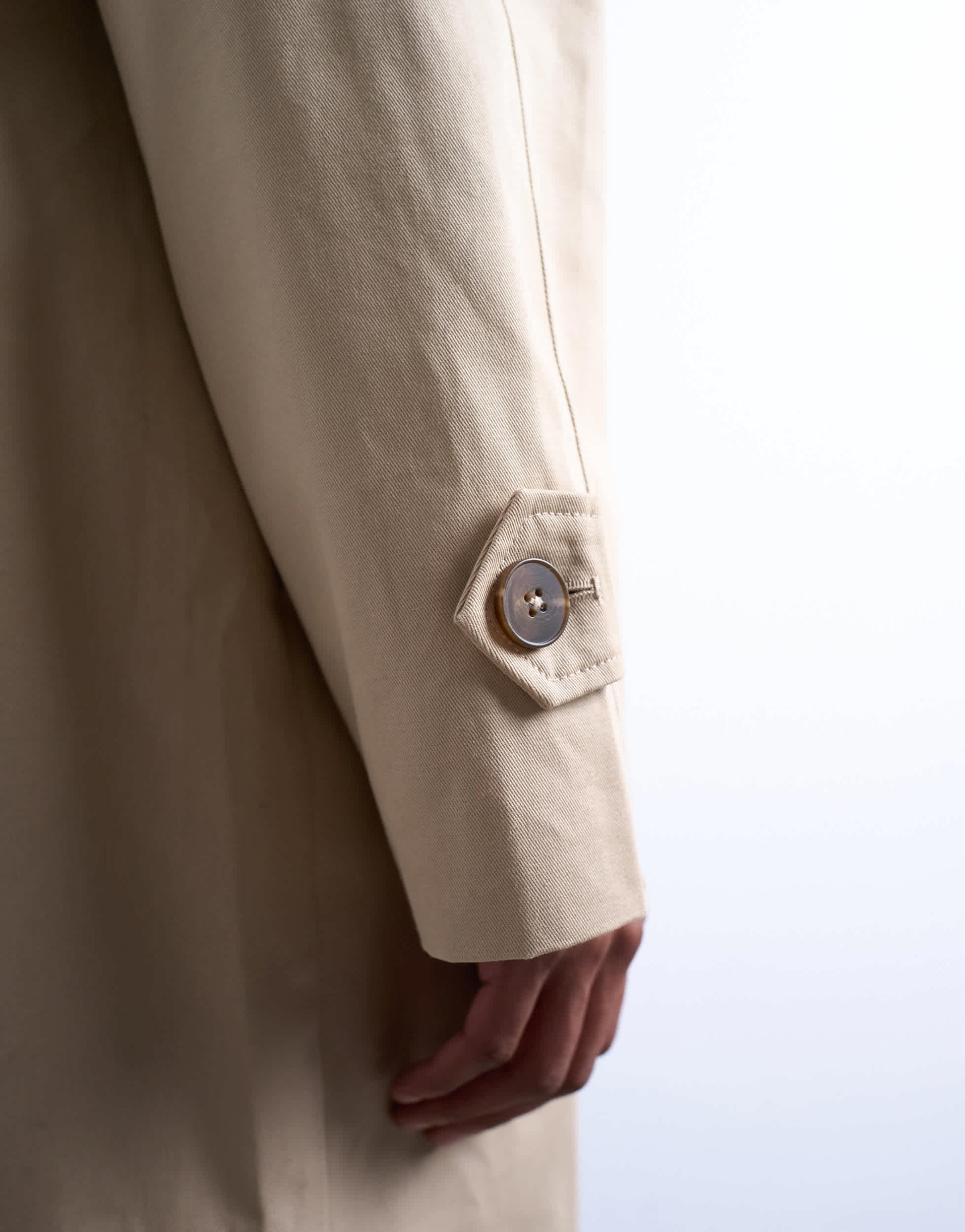 Topman cotton mac in stone