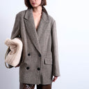 Topshop twill heritage blazer with wool in multi