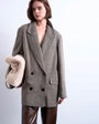 Topshop twill heritage blazer with wool in multi