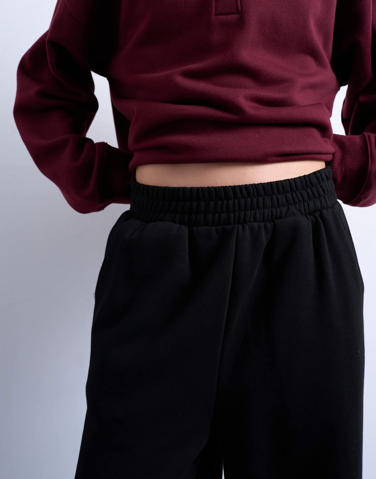 Topshop straight leg jogger in black