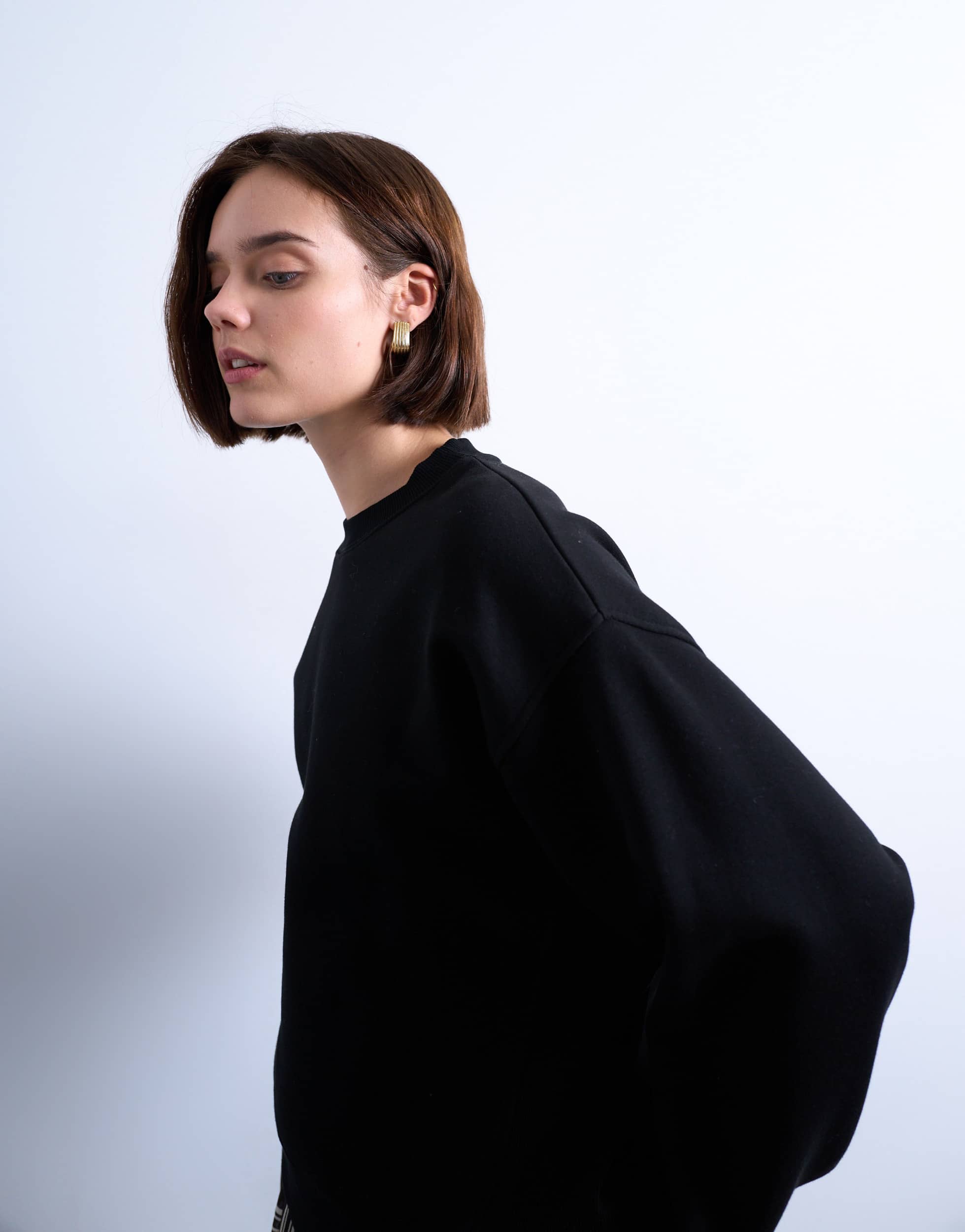 Topshop Ultimate Sweatshirt in Schwarz